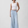 Jeans baggy morbidi a vita media