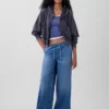 Jeans baggy morbidi a vita media