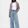 Jeans baggy ultrasoft a vita media
