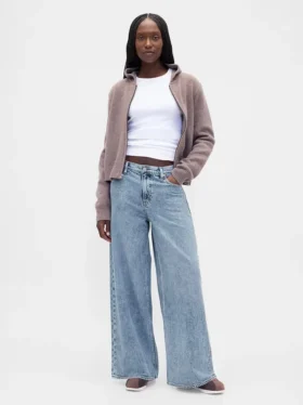 Jeans baggy ultrasoft a vita media
