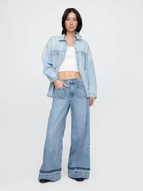 Jeans baggy ultrasoft a vita media