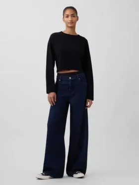Jeans baggy ultrasoft a vita media
