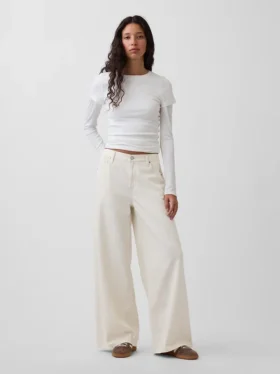 Jeans baggy ultrasoft a vita media