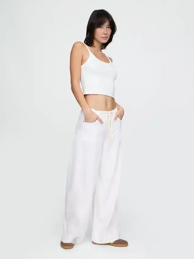 Jeans baggy ultrasoft a vita media
