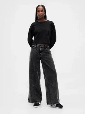 Jeans baggy ultrasoft a vita media