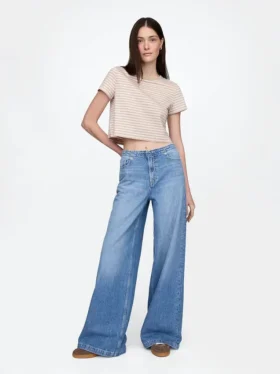 Jeans baggy ultrasoft a vita media