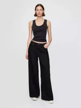 Jeans baggy ultrasoft a vita media