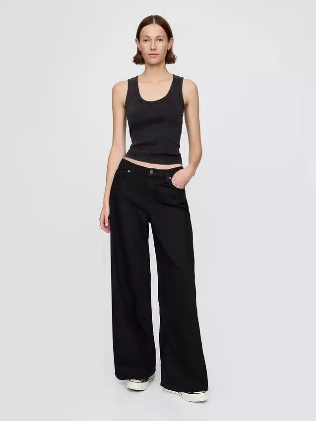 Jeans baggy ultrasoft a vita media