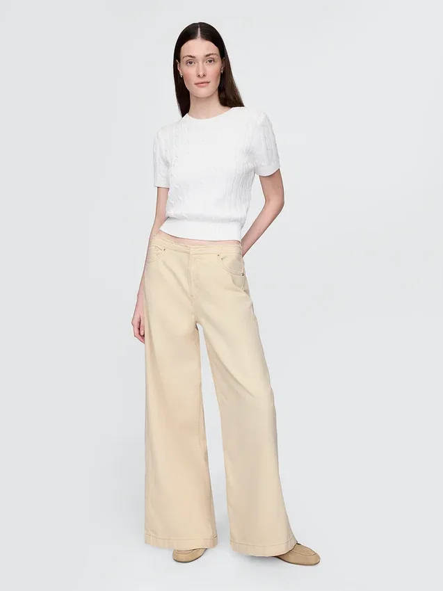 Jeans baggy ultrasoft a vita media