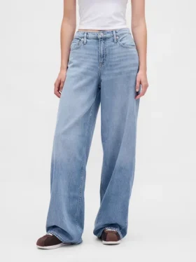 Jeans baggy ultrasoft a vita media