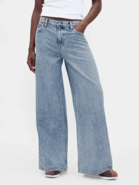 Jeans baggy ultrasoft a vita media