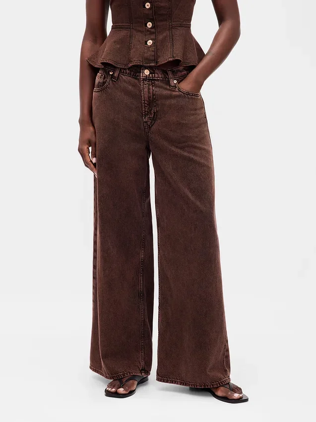 Jeans baggy ultrasoft a vita media