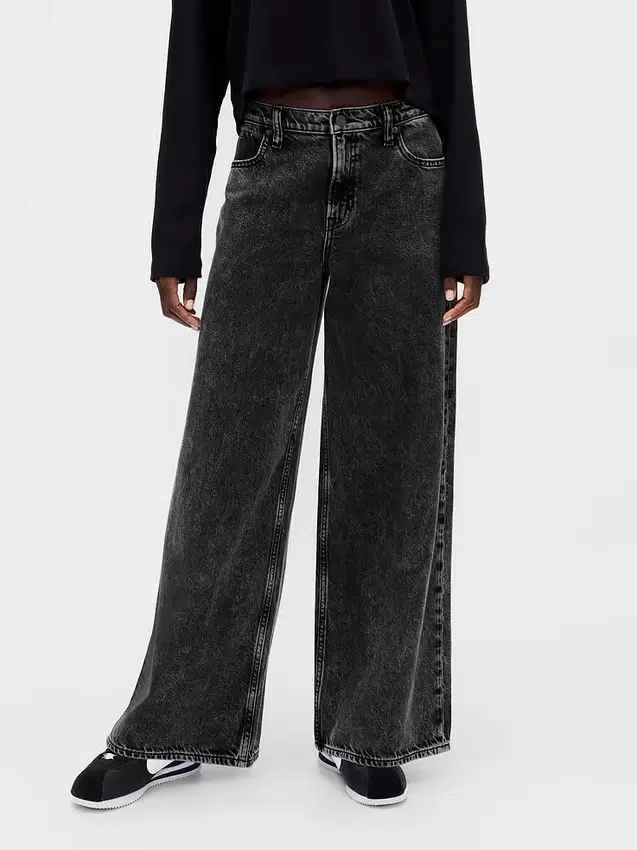 Jeans baggy ultrasoft a vita media