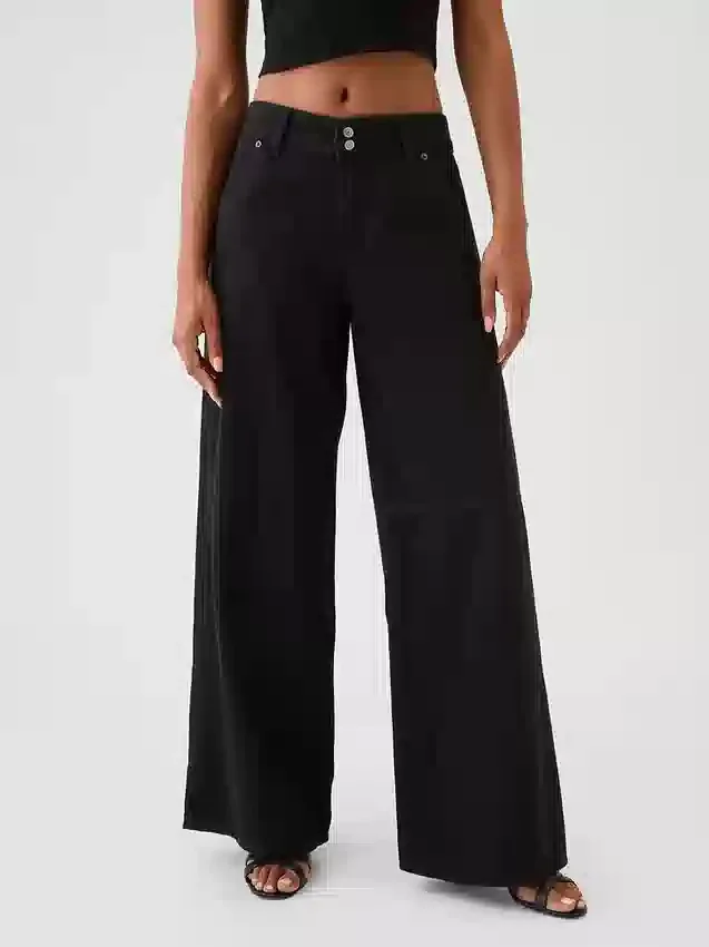 Jeans baggy ultrasoft a vita media