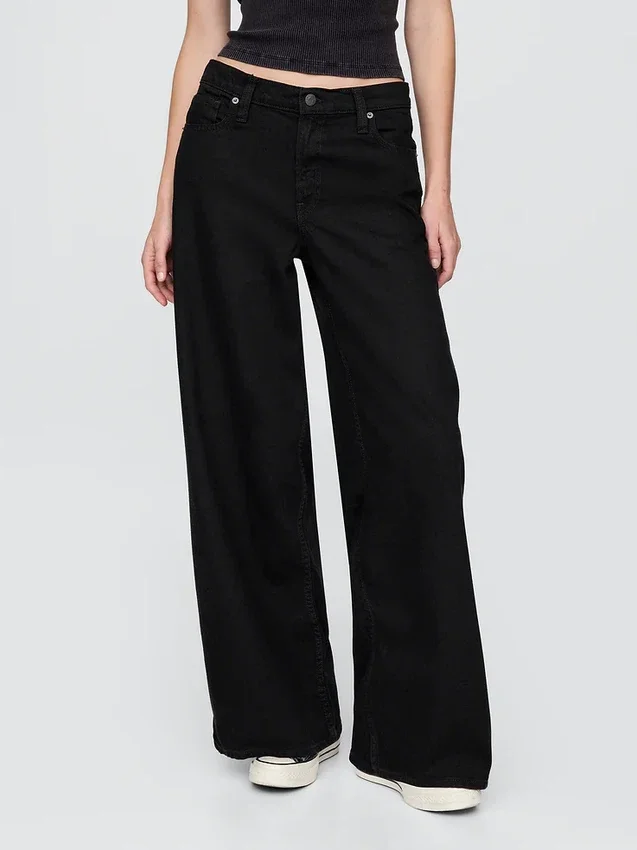 Jeans baggy ultrasoft a vita media