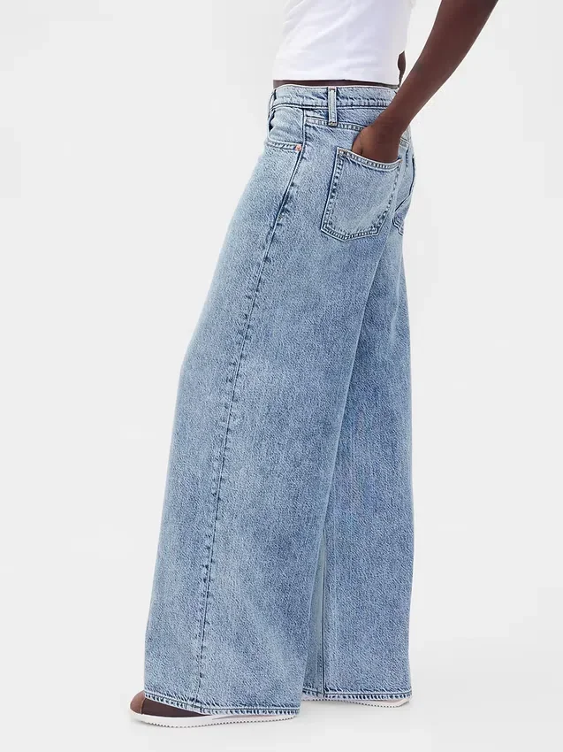 Jeans baggy ultrasoft a vita media