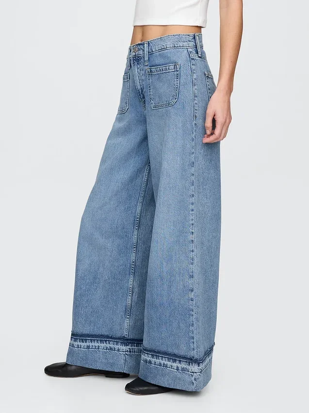 Jeans baggy ultrasoft a vita media