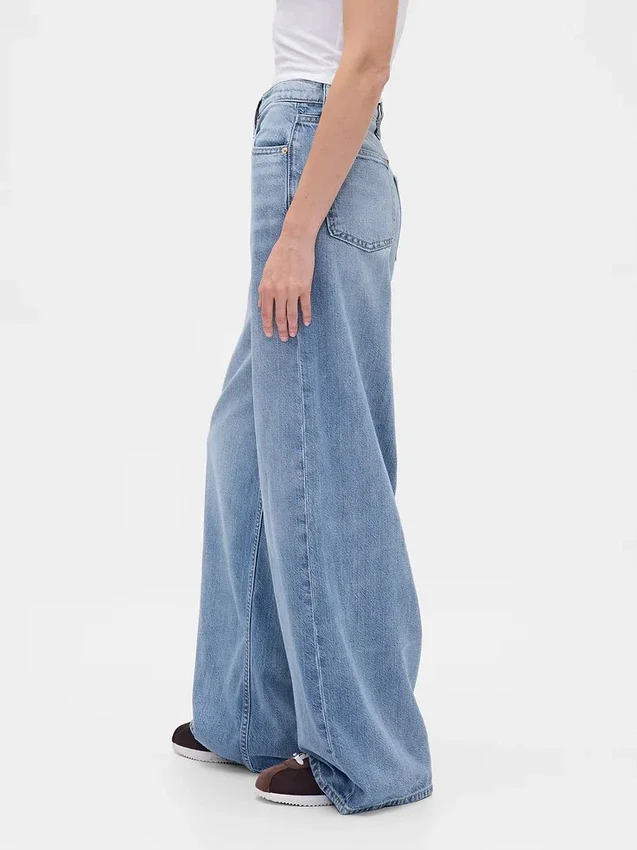 Jeans baggy ultrasoft a vita media