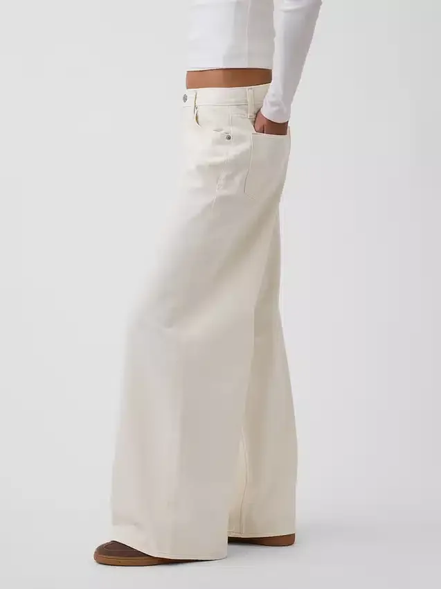 Jeans baggy ultrasoft a vita media