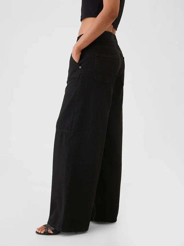 Jeans baggy ultrasoft a vita media
