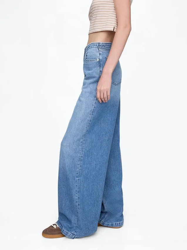 Jeans baggy ultrasoft a vita media