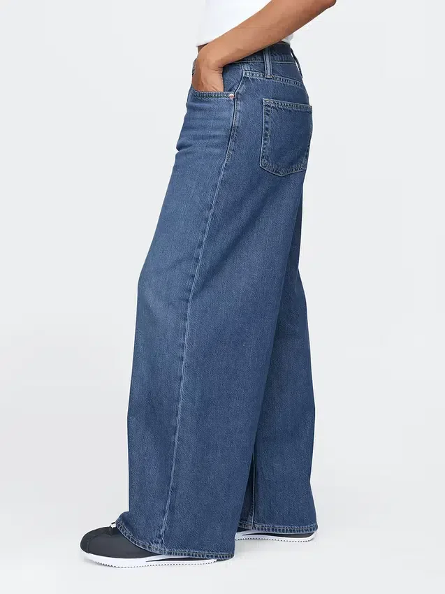 Jeans baggy ultrasoft a vita media