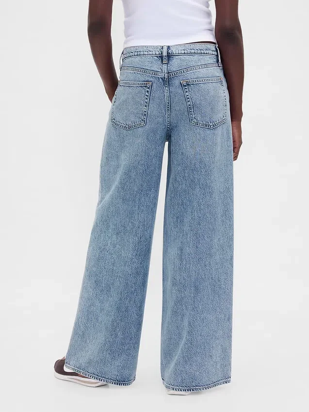 Jeans baggy ultrasoft a vita media