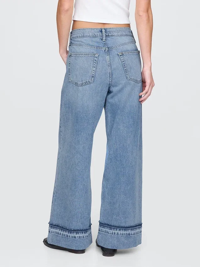 Jeans baggy ultrasoft a vita media