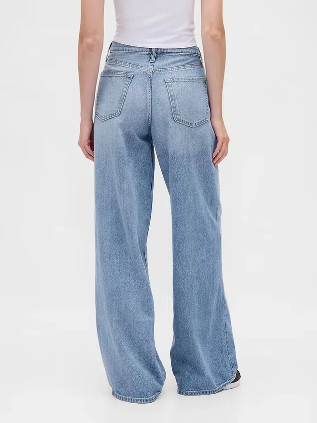 Jeans baggy ultrasoft a vita media