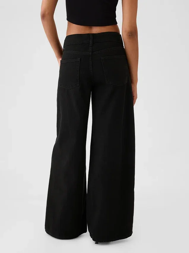 Jeans baggy ultrasoft a vita media