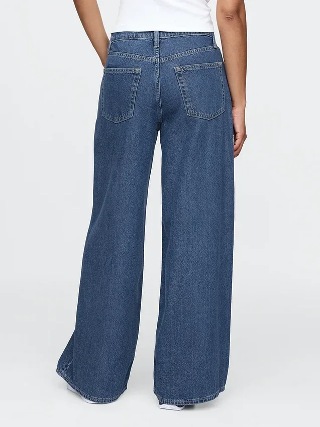 Jeans baggy ultrasoft a vita media