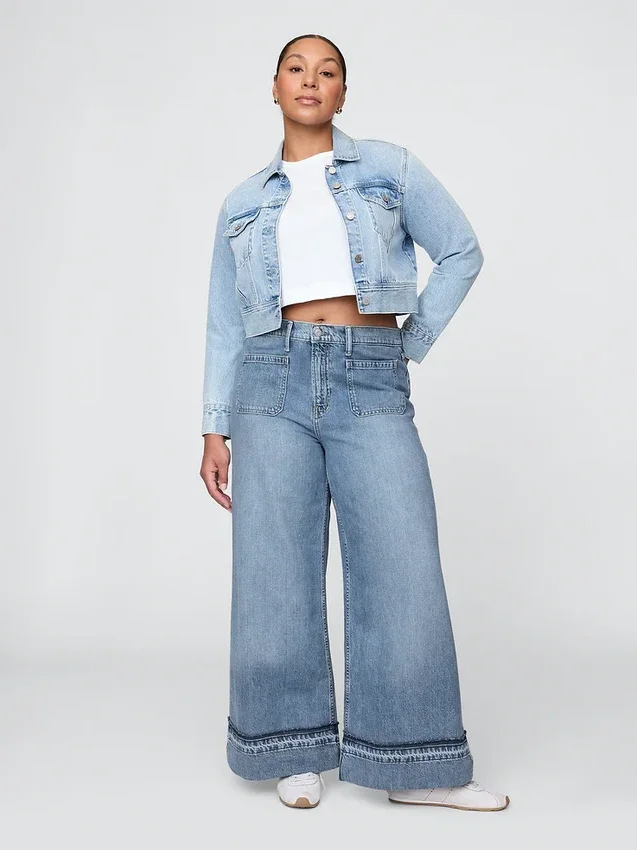 Jeans baggy ultrasoft a vita media
