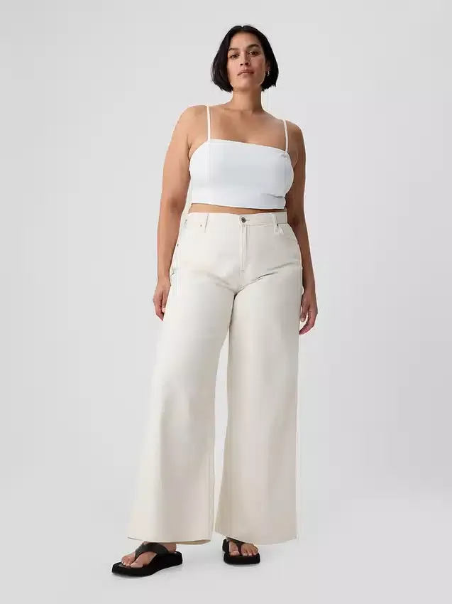 Jeans baggy ultrasoft a vita media