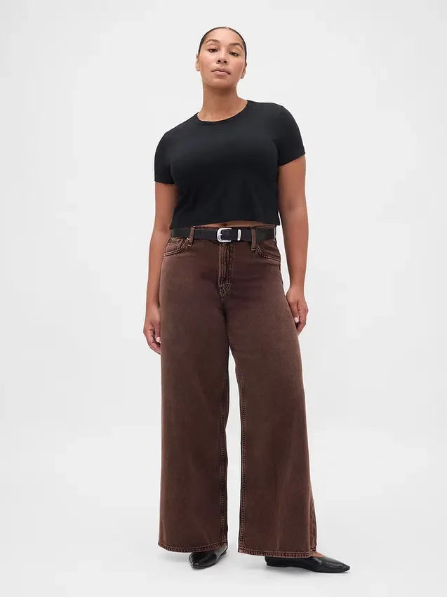 Jeans baggy ultrasoft a vita media