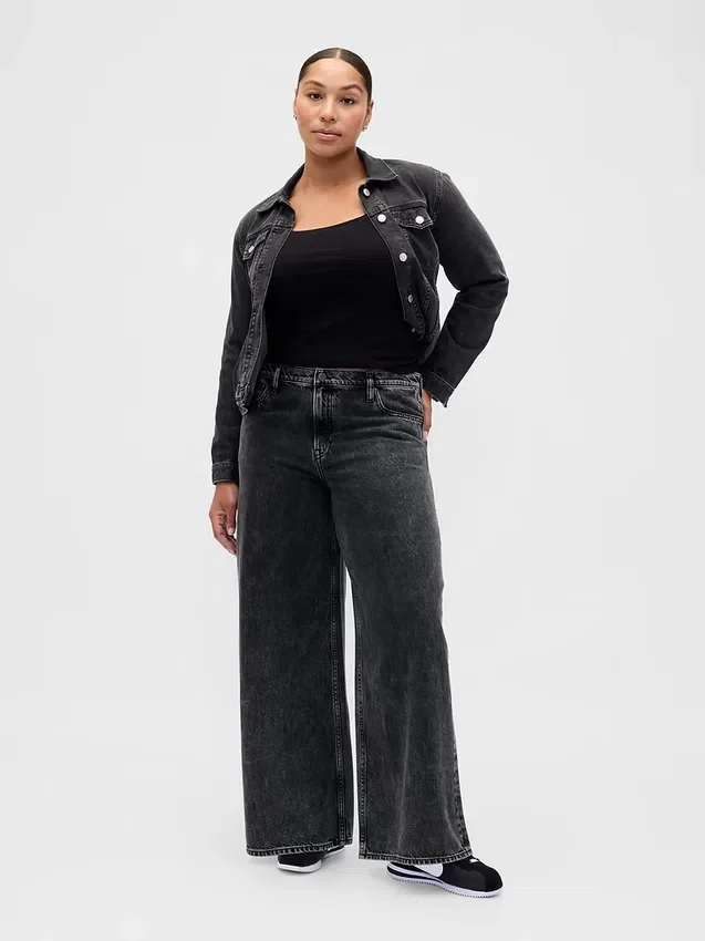 Jeans baggy ultrasoft a vita media