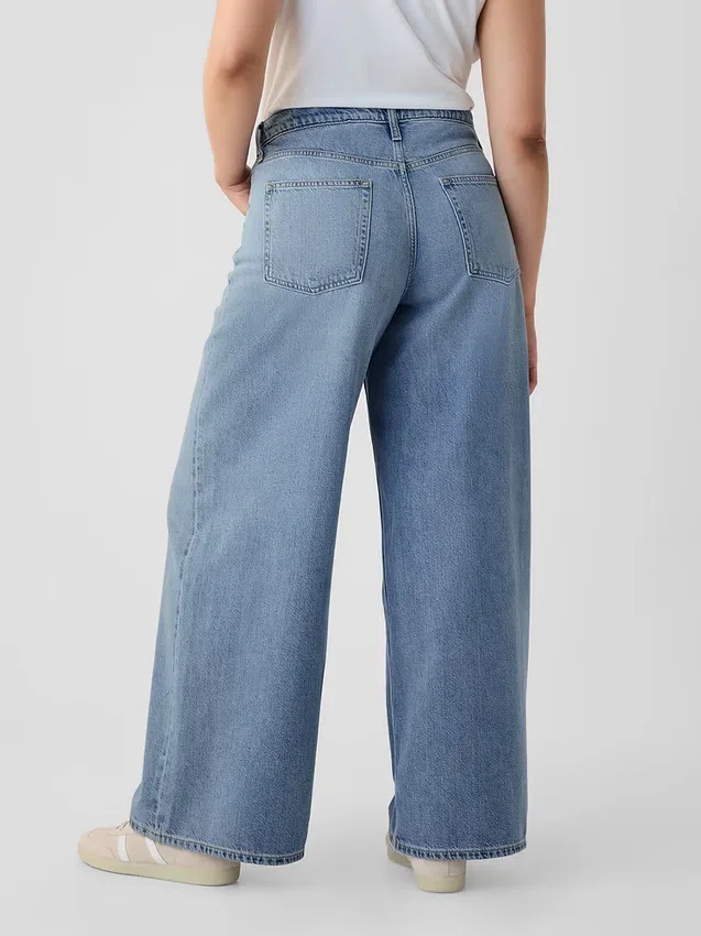 Jeans baggy ultrasoft a vita media
