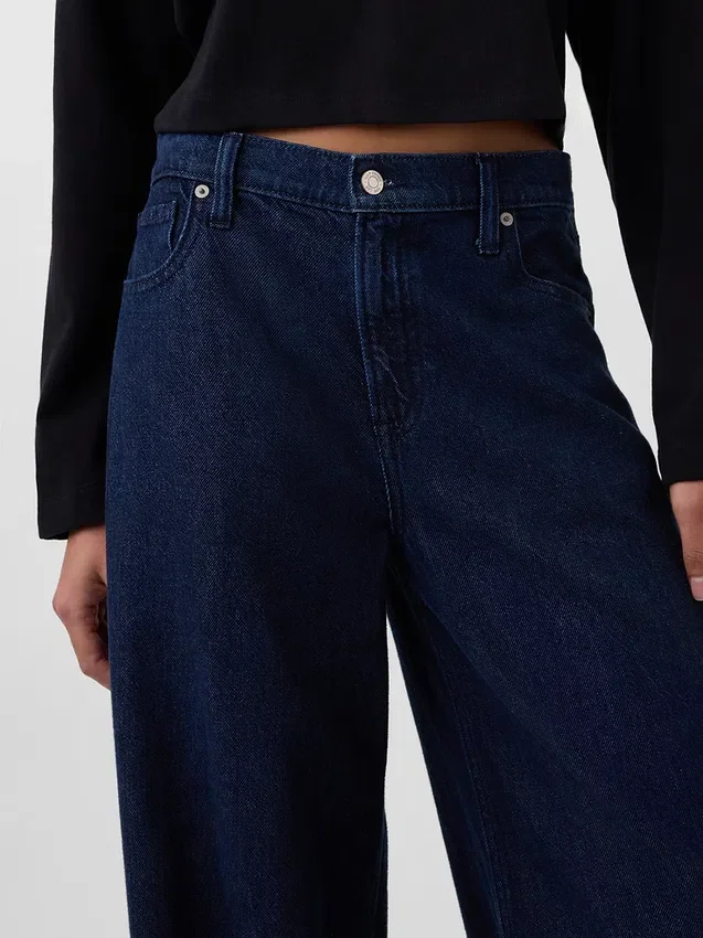 Jeans baggy ultrasoft a vita media