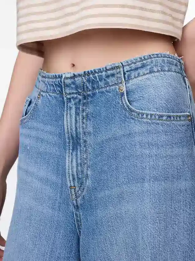 Jeans baggy ultrasoft a vita media