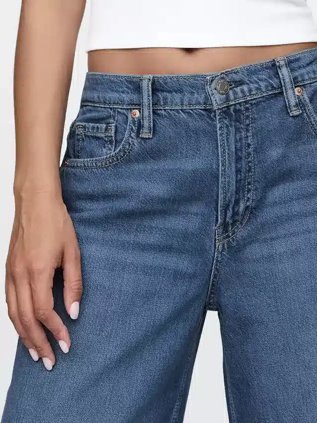 Jeans baggy ultrasoft a vita media