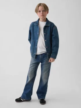 Jeans bootcut dal taglio morbido per bambini
