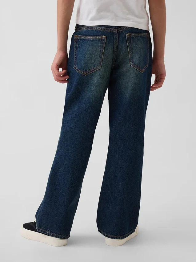 Jeans bootcut dal taglio morbido per bambini