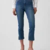 Jeans capri a vita alta