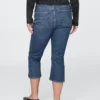 Jeans capri a vita alta