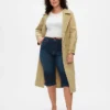 Jeans capri a vita alta e taglio corto
