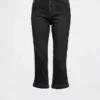 Jeans capri a vita alta e taglio corto