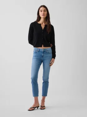 Jeans capri a vita bassa