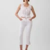 Jeans capri a vita bassa