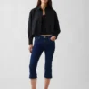 Jeans capri a vita bassa
