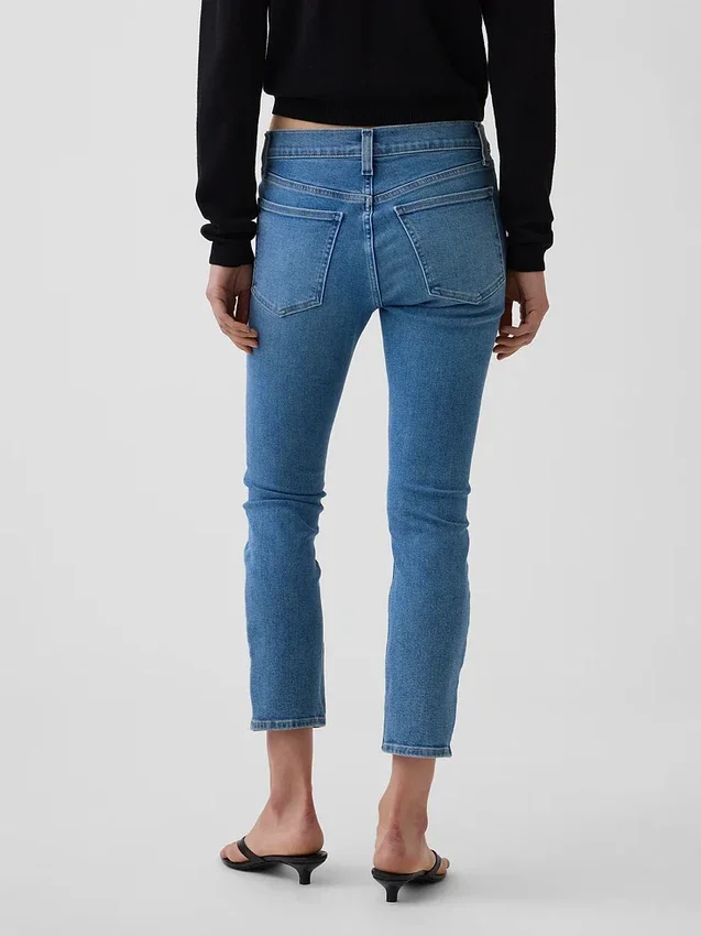 Jeans capri a vita bassa