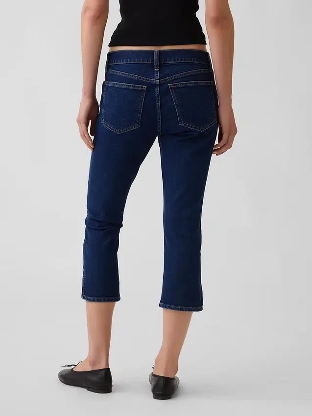 Jeans capri a vita bassa